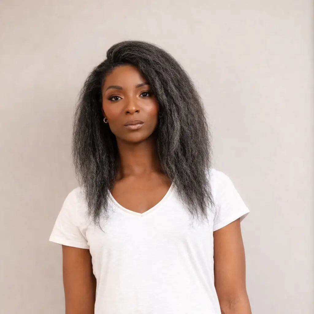 clip kinky straight poivre et sel